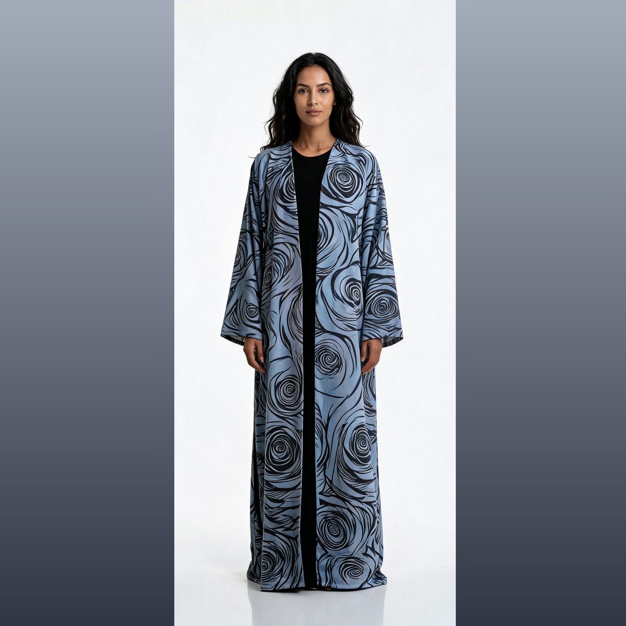 Crepe Two Tone Fabric – Grey