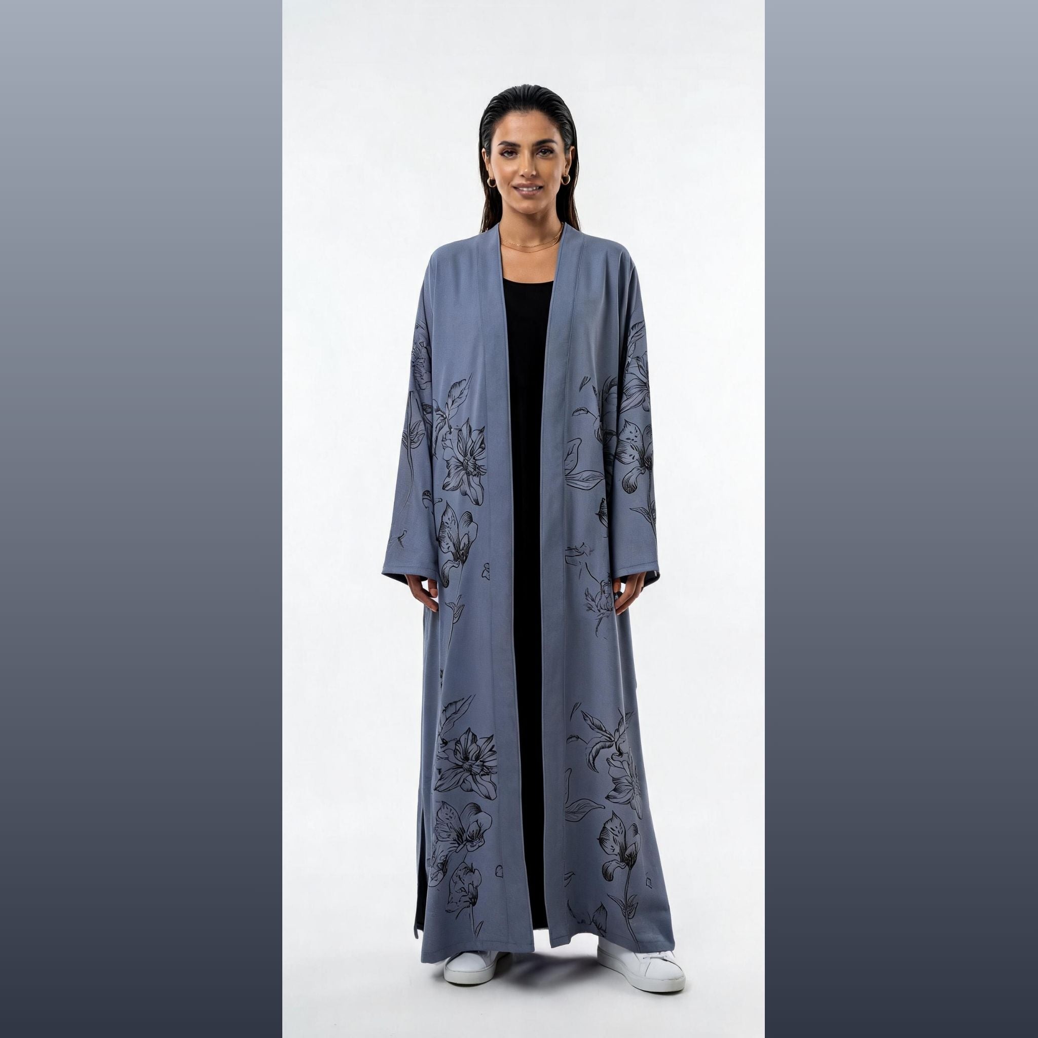 Crepe Two Tone Fabric – Grey
