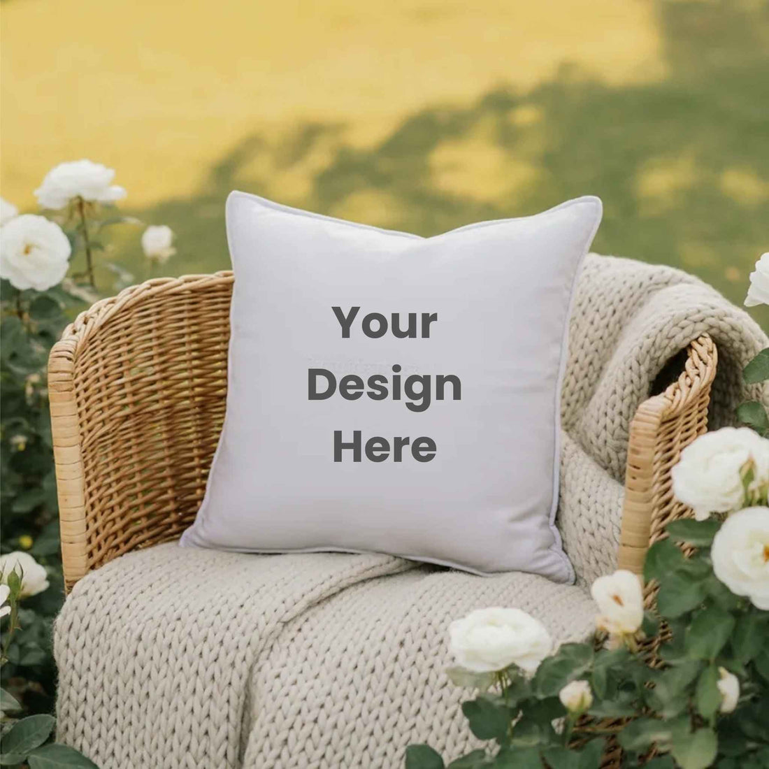 Custom pillow cover with vibrant, high-resolution fabric printing.
