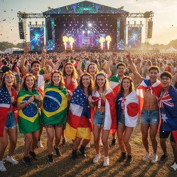 Custom wearable body flag with high-resolution fabric printing.

