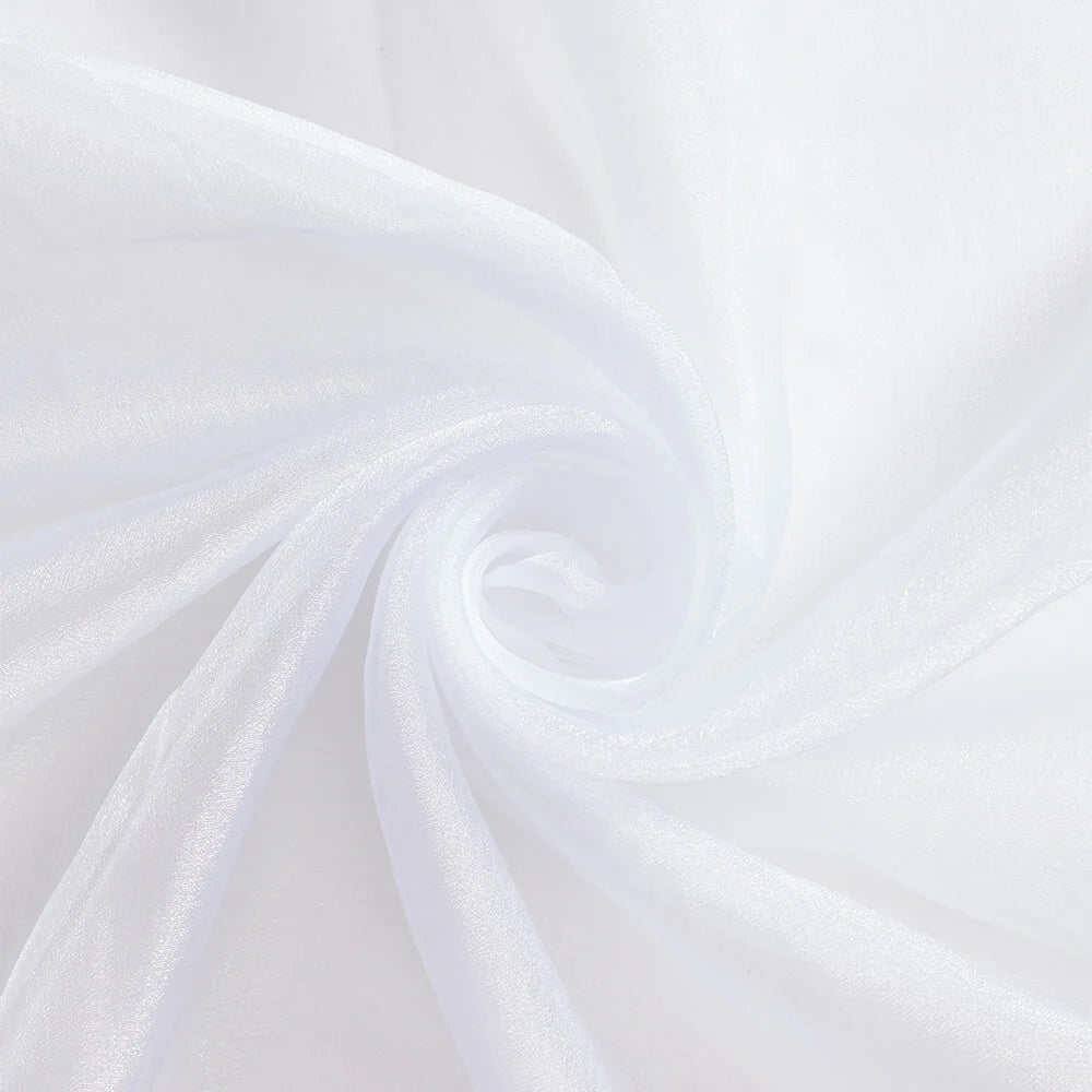 Delicate Crystal Organza fabric with high-resolution custom printing.
