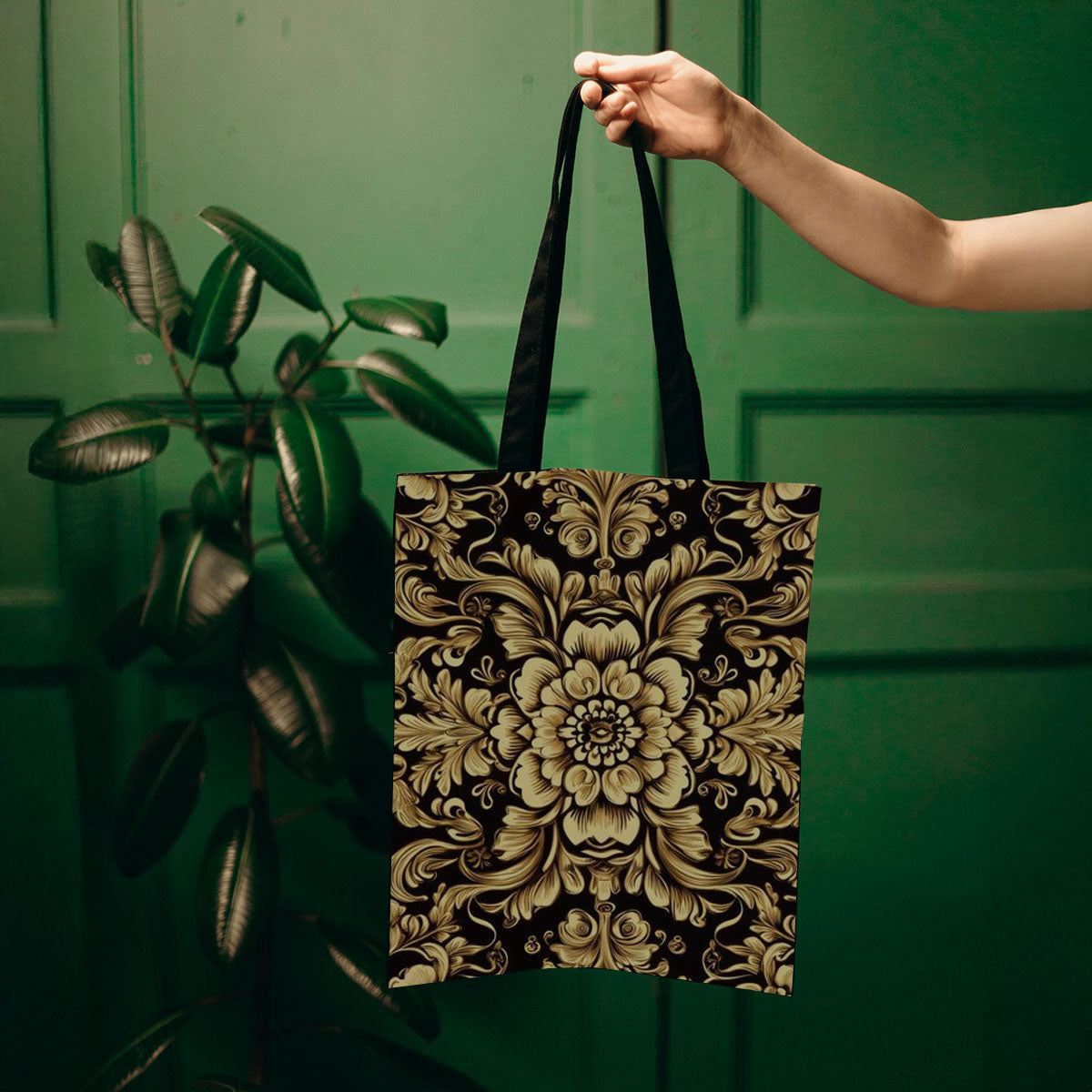 Durable full print fabric bag with high-resolution custom graphics.
