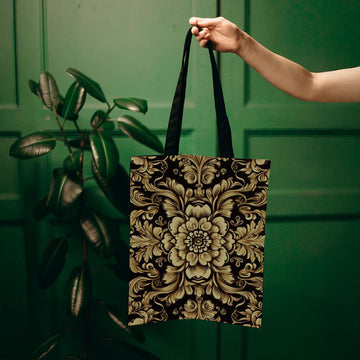 Durable full print fabric bag with high-resolution custom graphics.
