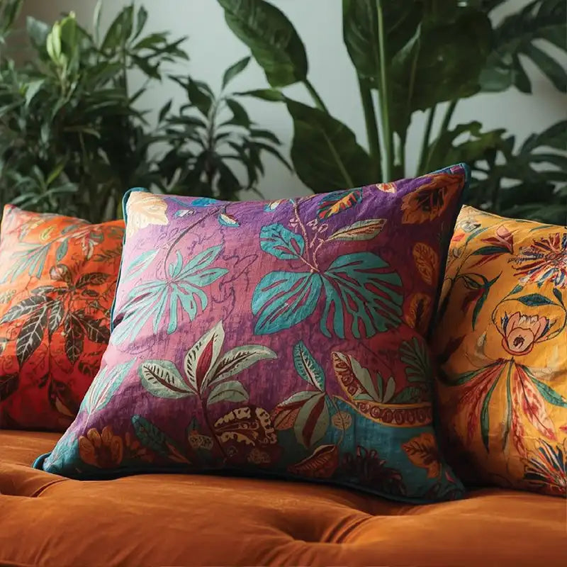 Custom pillow cover with vibrant, high-resolution fabric printing.
