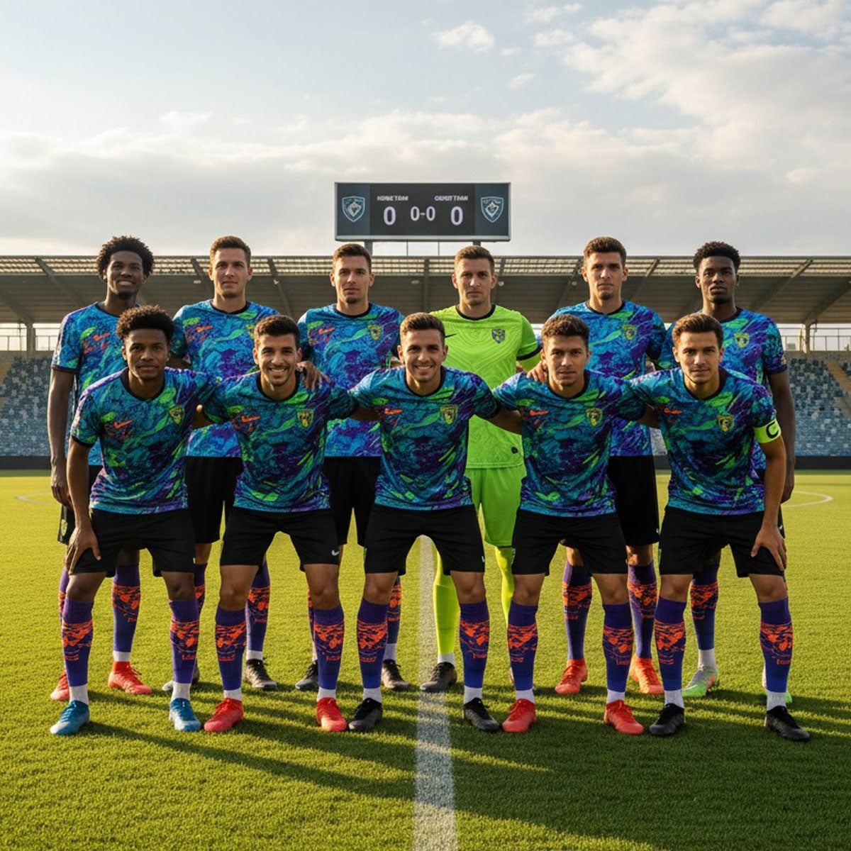 Performance sport T-shirt with high-resolution full-print design.
