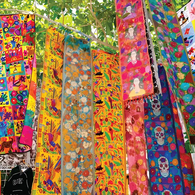 Large custom wall tapestry with high-resolution fabric printing.
